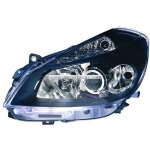 Phare avant gauche noir renault clio 3 phase 1 de 2005 a 2009