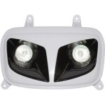 Phares double optique replay rr8 pour mbk 50 booster 2004> - yamaha 50 bws 2004> blanc - noir avec