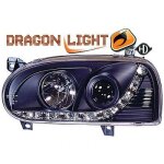 Phares � led diurnes dragonlights noir golf 3 9
