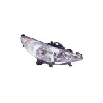 Phare optique avant droit pour peugeot 207 cc phase 2 2009 - 2015 h7 + h1 chrom� neuf.