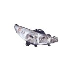 Phare optique avant droit pour peugeot 207 sw phase 1 2006 - 2009 h7 + h1 chrom� neuf.