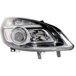 Phare optique avant droit renault scenic ii phase 2 2006 - 2009 h7 + h1 fond noir