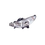 Phare optique avant gauche pour peugeot 207 sw phase 1 2006 - 2009 h7 + h1 chrom� neuf.