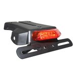 Phares support de plaque - bavette avec feu ar 50 a boite - moto replay a leds rouge avec support de ...