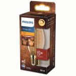 Philips ampoule led flamme e14 - 15w blanc chaud ambré - compatible variateur - verre Philips ampoule led flamme e14 - 15w blanc chaud ambré - compatible variateur - verre