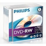 Philips dn4s4j05f - 5 x dvd - rw - 4. 7 go ( 120 minutes ) 1x - 4x - boîtier cd Philips dn4s4j05f - 5 x dvd - rw - 4. 7 go ( 120 minutes ) 1x - 4x - boîtier cd
