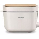 Philips - grille - pain - 2 fentes - 830w - eco conscious - blanc soyeux mat - hd2640. 10