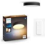 Plafonnier - philips - hue white ambiance enrave xl - noir - 1 ampoule e27 - led int�rieur