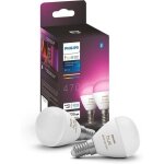 Philips hue hue white and color ambiance sphérique - ampoule connectée e14 - (pack de 2) Philips hue hue white and color ambiance sphérique - ampoule connectée e14 - (pack de 2)