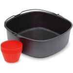 Philips kit daccessoires airfryer plateau grill 7 moules  muffins en silicone hd9200 hd9252 hd9255 (hd9925 ...