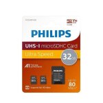 Philips pack duo carte micro sdhc class 10 uhs - i u1 32 go avec adaptateur - 4895229129320