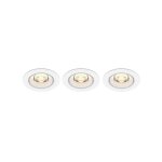 Philips spots led encastrables impala 6w blanc chaud pack de 3 blanc Philips spots led encastrables impala 6w blanc chaud pack de 3 blanc