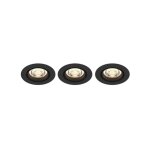 Philips spots led encastrables impala 6w blanc chaud pack de 3 noir Philips spots led encastrables impala 6w blanc chaud pack de 3 noir