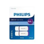 Philips usb flash drive snow edition 64 go usb 2. 0 2 paquets fm64fd7