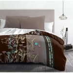 Philosophie parure de couette microfibre - chocolat - 220x240 cm