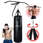 Physionics sac de frappe avec barre de traction - sac 28x83cm 19kg barre en acier: b:82cm - pull up ...