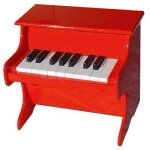Vilac - piano rouge 18 touches avec partitions