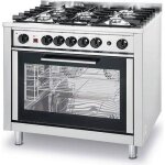 Piano de cuisine cuisini�re � gaz 5 feux - avec four �lectrique - 143kw / 230v -