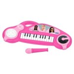 Piano électronique pour enfants barbie avec effets lumineux et microphone - 24 touches Piano électronique pour enfants barbie avec effets lumineux et microphone - 24 touches