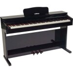 Piano numrique meuble woodbrass dp2 - toucher lourd raliste 88 touches - bluetooth - noir laqu