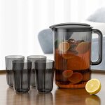 Pichet � eau - vvikizy - grande carafe transparente - plastique r�sistant - haute temp�rature - design ...