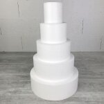 Pice monte en polystyrne - lealoo - 50 cm - base  30 cm - 5 tages - haute densit