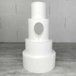 Pice monte en polystyrne - lealoo - 4 tages - 45 cm de haut - base  25 cm - dcoration festive unique ...