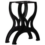 Pieds de banc - vidaxl - cadre en x - fonte - noir - style industriel