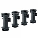 Pieds de caisson r�glables - noir - lot de 4 - h150mm - meuble - r�glables