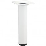 Pied de meuble cylindrique fixe - hettich - acier �poxy blanc - hauteur 150mm - charge maximale 50kg