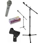 Pied micro ibiza sm007t + micro - pied de microphone avec longue perche et support micro pa sono dj mix ...
