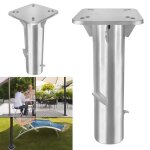 Pied de parasol - hengmei - m�tal - antirouille - dimensions 16x16 cm - hauteur 40 cm