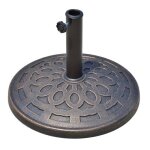 Pied parasol outsunny plastique 485x485x34cm bronze
