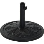 Outsunny - pied parasol - plastique - 48x48x34cm - noir