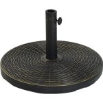 Outsunny - pied parasol - plastique - 53x53x40cm - noir bronze