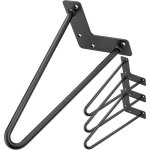 Pieds de table pour meubles et bureau en acier 2 tiges 30 cm noir 4 - pack[j6385]
