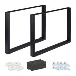 Relaxdays pieds de table jeu de 2 bxh: 100x72 cm supports m�talliques table basse style industriel noirs ...
