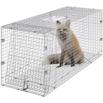Pi�ge pour animaux vivants - vevor - 1270x508x660mm cage trappe chat pliable fil fer galvanis� sans cruaut� ...