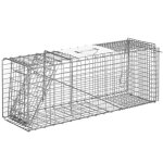Pi�ge vivant - outsunny - cage de capture pliante petits animaux rat souris 2 portes poign�e - acier ...