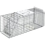 Piège de capture pliable pour petits animaux type lapin rat - outsunny - 2 portes - poignée - acier gris ... Piège de capture pliable pour petits animaux type lapin rat - outsunny - 2 portes - poignée - acier gris ...