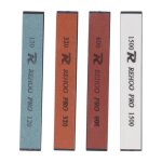 Pierre  aiguiser - omabeta - lot de 4 - grit 120 320 600 1500 - corindon blanc - 15 x 25 cm
