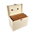 Pierre henry classeur m�nager - m�tal - avec 5 dossiers suspendus - blanc cass�