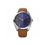Montre - pierre lannier - 1977 - automatique - cadran bleu - bracelet cuir marron Montre - pierre lannier - 1977 - automatique - cadran bleu - bracelet cuir marron