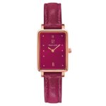 Pierre lannier ariane montre femme acier dor rose cuir framboise 050k955