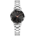 Montre femme - pierre lannier - 011l631 - cadran noir - bracelet acier argent - tanchit 50m