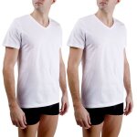 Pierrecardin - t - shirt homme coton aucun signature rgular col v manches courtes - blanc (lot de 2) ...