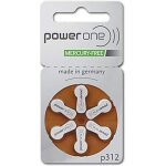 Piles auditives power one p 312 (0% mercure) par 10 plaquettes