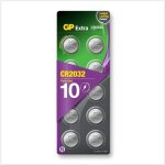 Piles cr2032 - lot de 10 gp extra bouton lithium cr 2032 3v - haute performance pour dispositifs portables ...