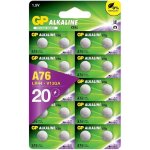 Piles lr44 - lot de 20 gp extra bouton alcaline lr 44 - a76 - ag13 - longue dur�e