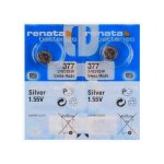 Pile montre sr626sw 377 renata oxyde dargent 155v ag4 sr66 lr66 sr626 lot de 2 piles pour montre